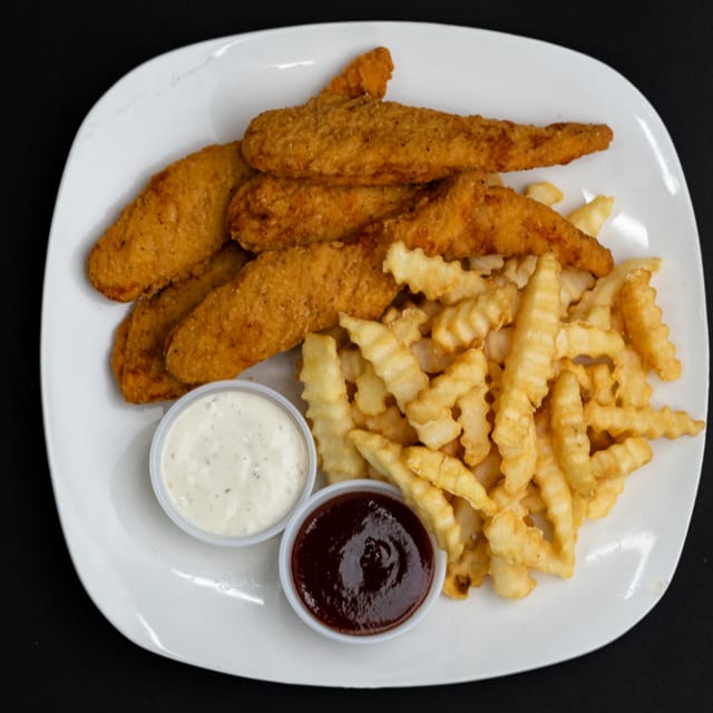 Chicken Strips with Fries.