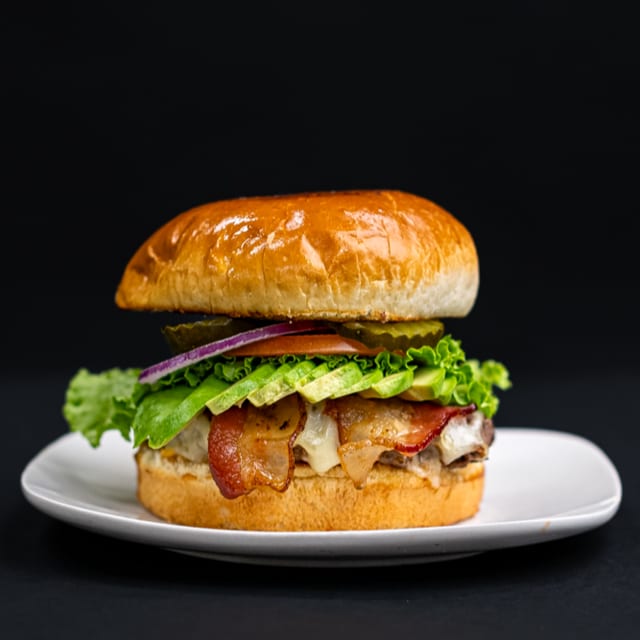 Bacon Avocado Burger.